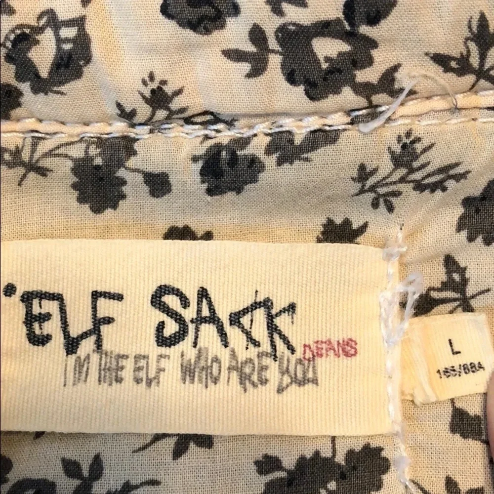 Girls L Elf Sakk Jeans distressed denim Jacket EUC